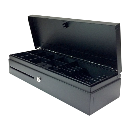 Денежный ящик STI CD-460-B, электромеханический, черный, 24V, распайка Штрих